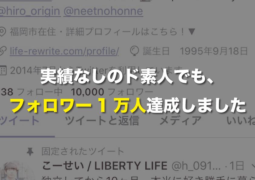 ド素人 実績ゼロでもツイッターのフォロワーが1万人を超えました 経験談 無印ハヤシのブログ